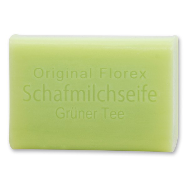 Schafmilchseife eckig 100g, Grüner Tee