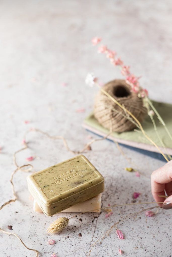 Bar Soaps Over Concrete Surface